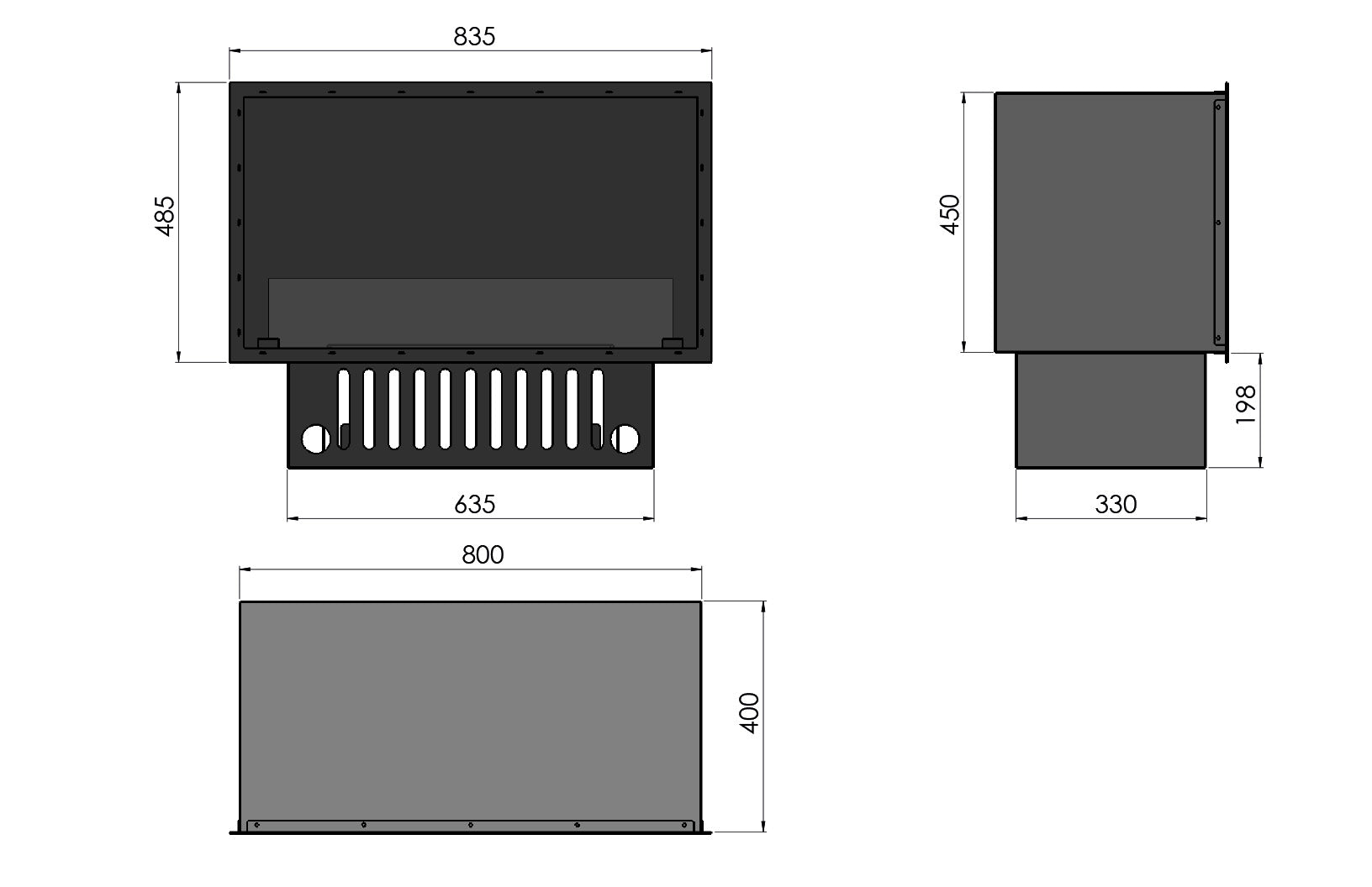 Elektriskais kamīns Invap inside 80/45/40 cm melns - N1 Home