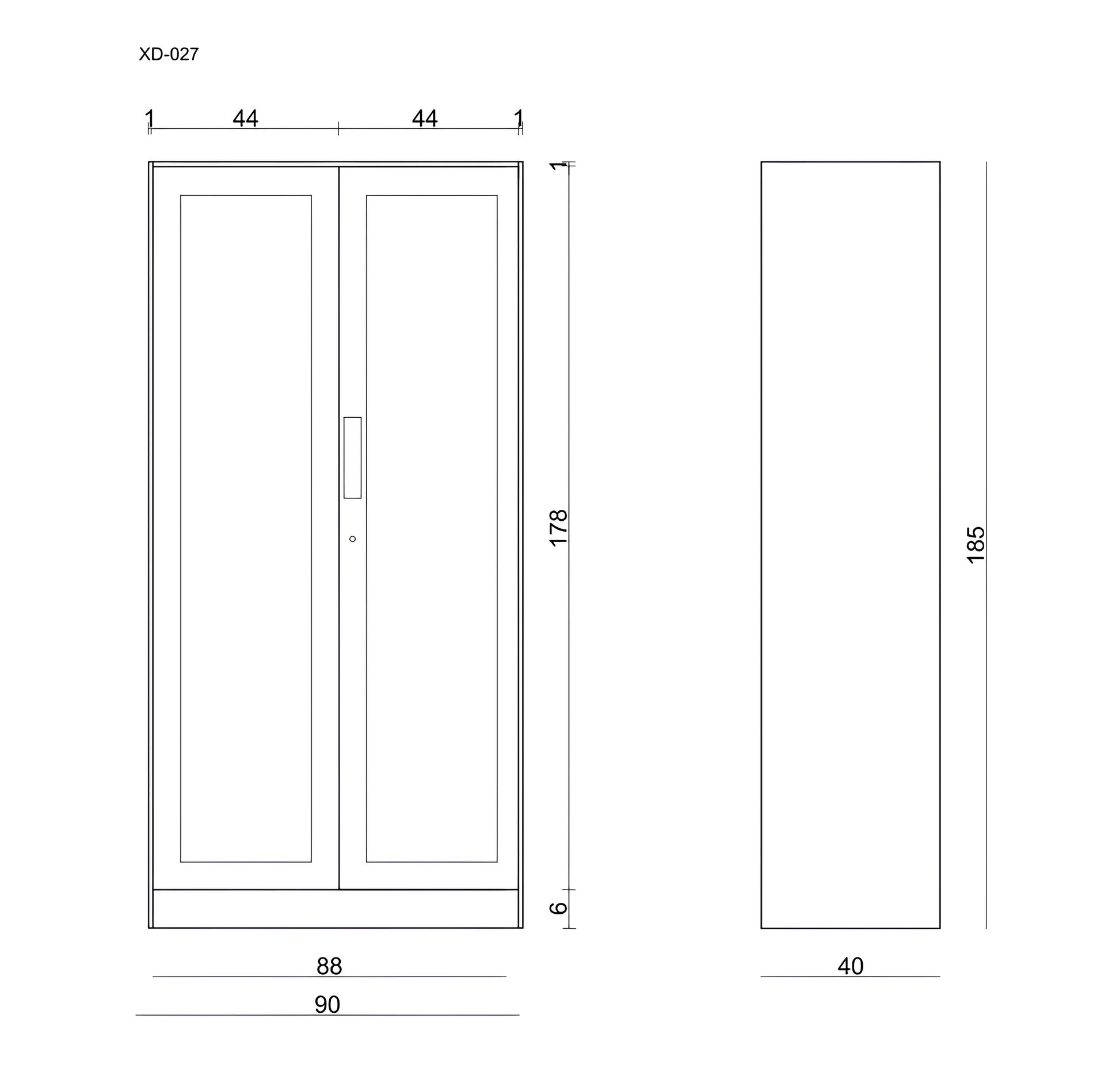 Vitrīnas skapis Uno 185/90/40 cm pelēks - N1 Home