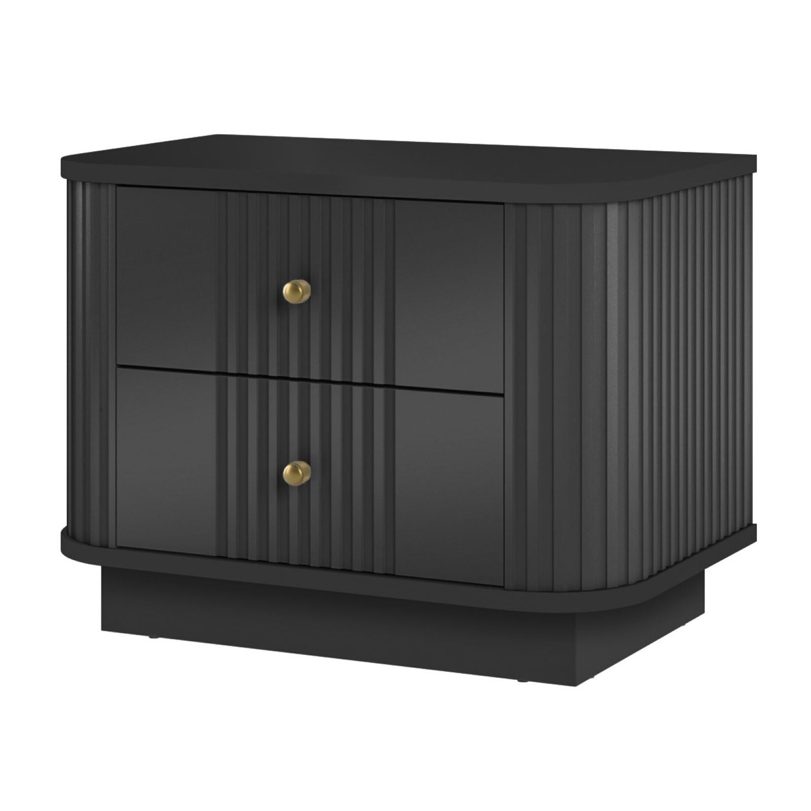 Naktsskapītis Vespa (2) 56/43/38 cm melns/zelts - N1 Home