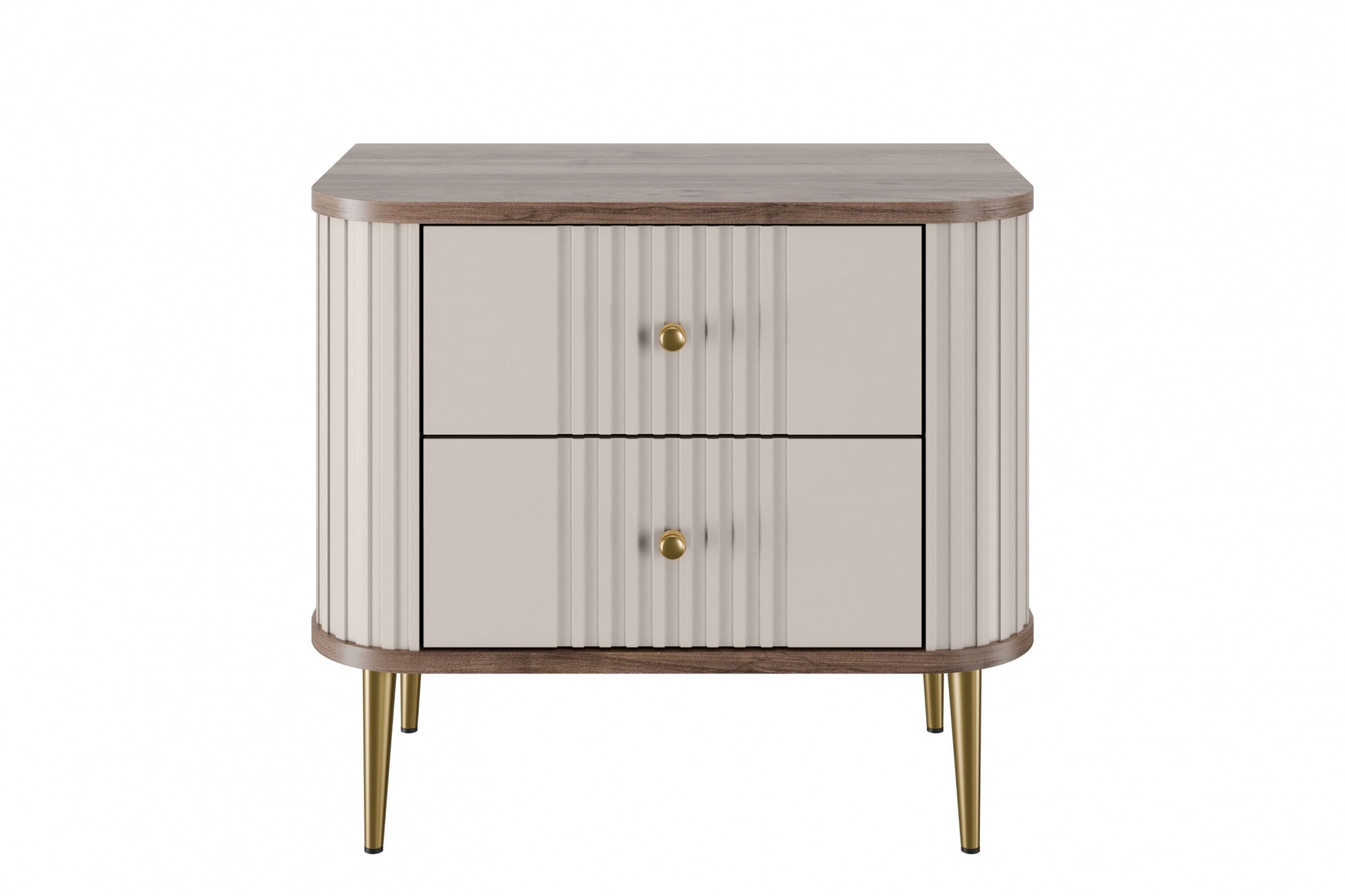 Naktsskapītis (2) Vespa 56/51/38 cm kašmirs/rieksts/zelts - N1 Home