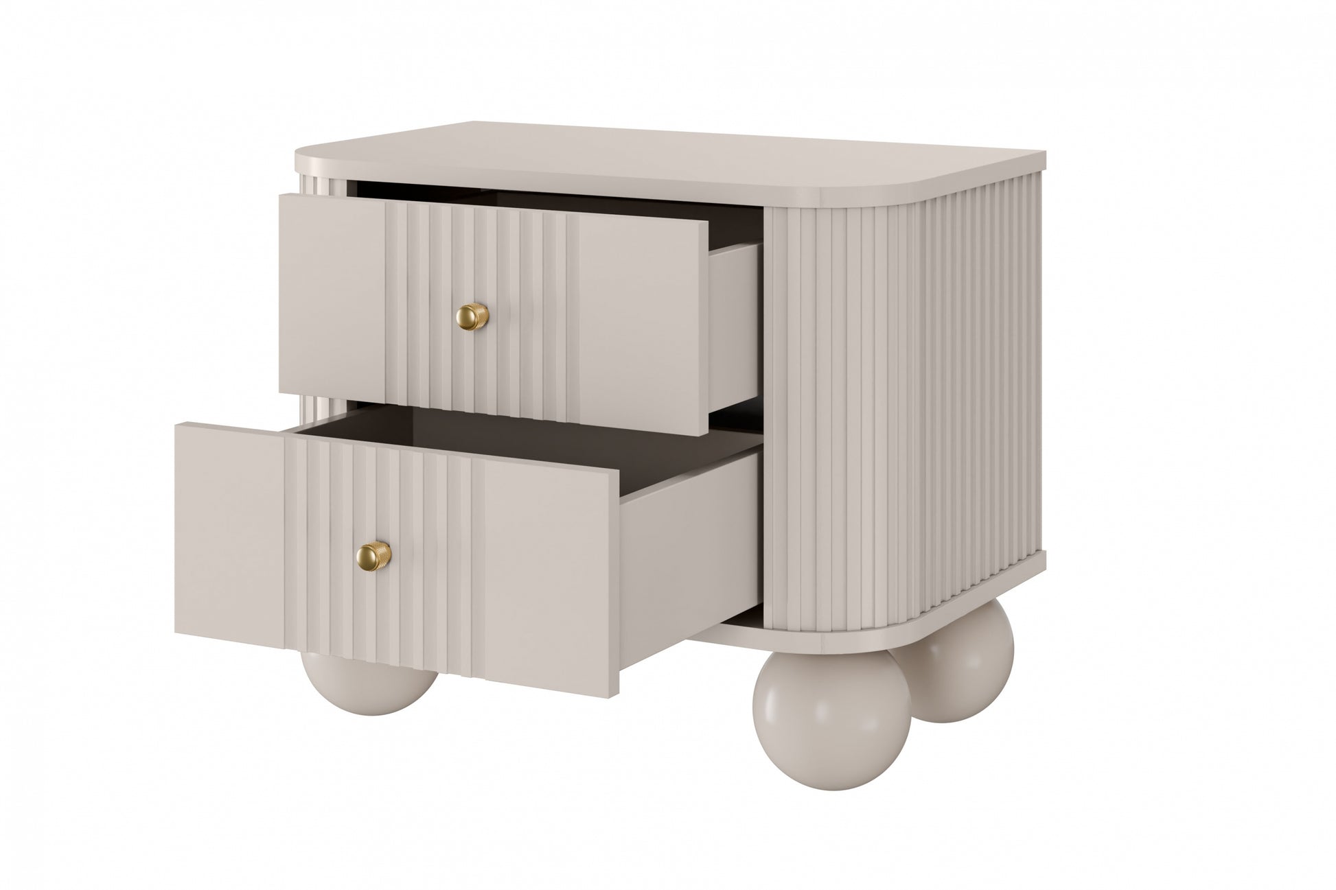 Naktsskapītis (2) Vespa 56/48/38 cm kašmirs/zelts - N1 Home