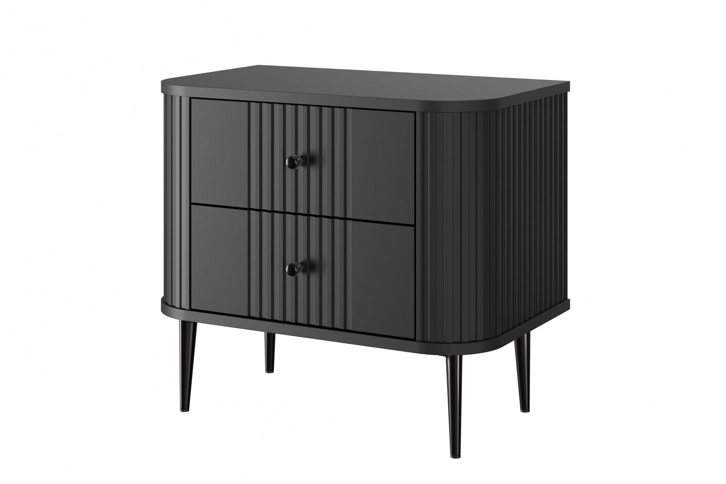 Naktsskapītis (2) Vespa 56/51/38 cm melns/melns - N1 Home