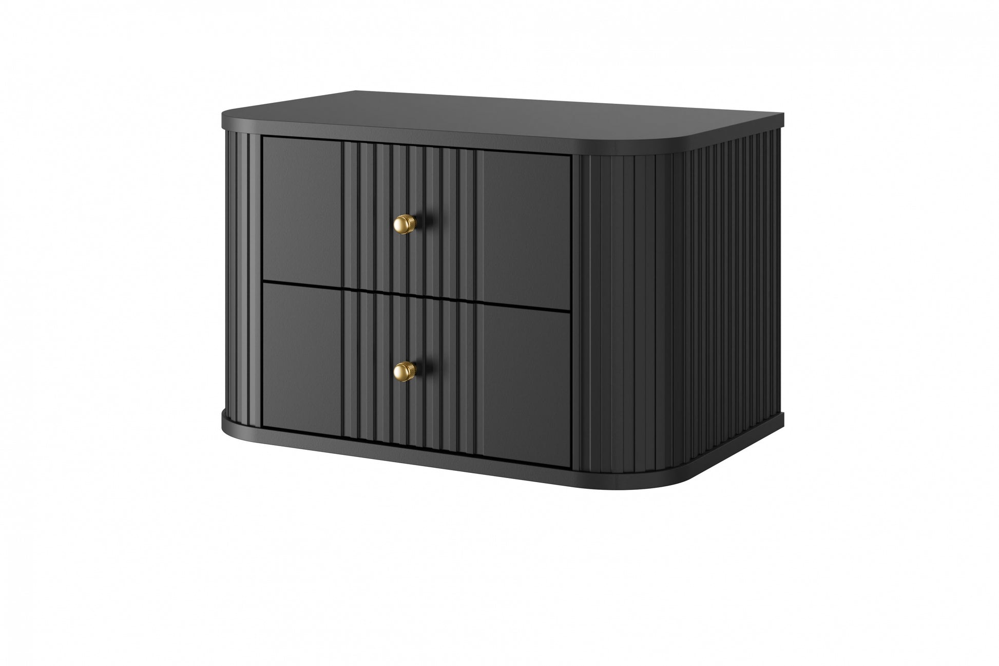 Naktsskapītis (2) Vespa 56/48/38 cm melns/zelts - N1 Home