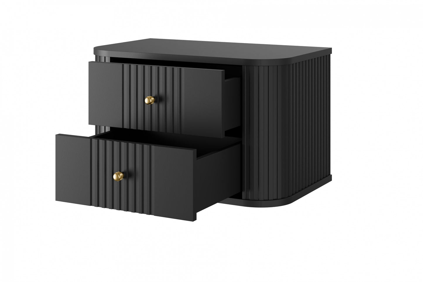 Naktsskapītis (2) Vespa 56/48/38 cm melns/zelts - N1 Home