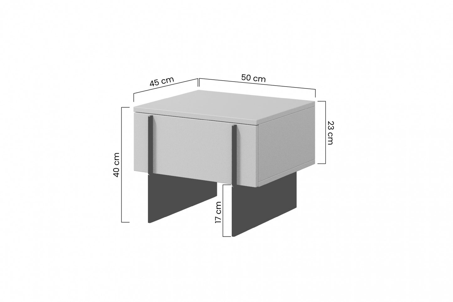 Naktsskapītis (2) Lare 50/40/45 cm ogles - N1 Home