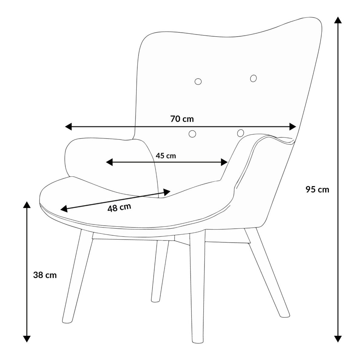 Samta rozā krēsls MOSS 70x95 cm - N1 Home