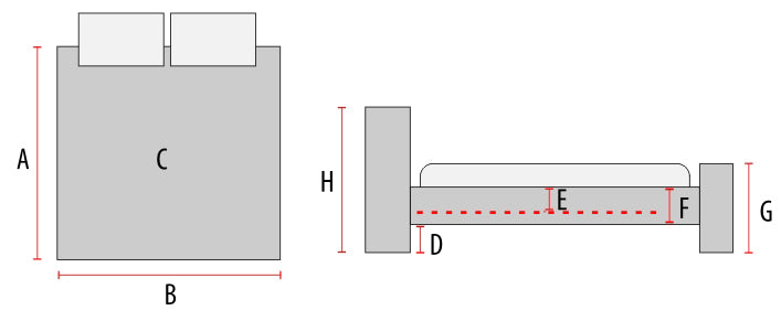 Pinko gulta tumši zila 160x200cm - N1 Home